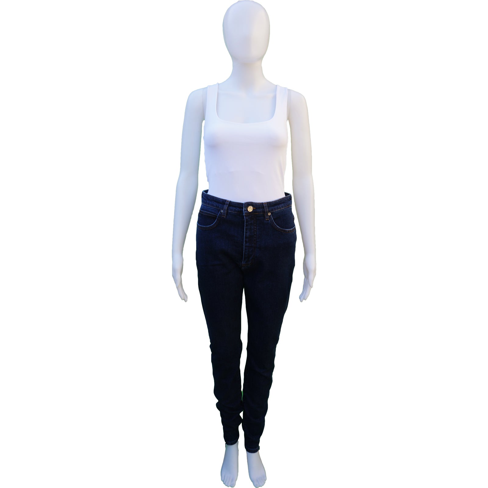 VICTORIA BECKHAM HIGH-RISE SKINNY JEANS NEW WITHOUT TAGS 27 - leefluxury.com