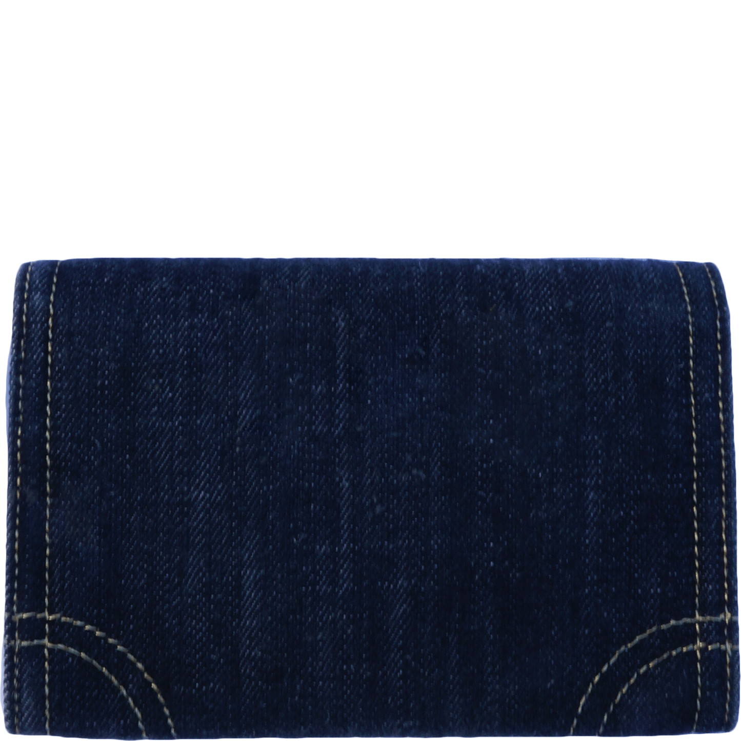 CHANEL DENIM AND GOLD LEATHER WALLET - leefluxury.com