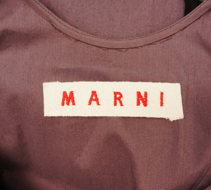 MARNI GATHERED COTTON DRESS - leefluxury.com