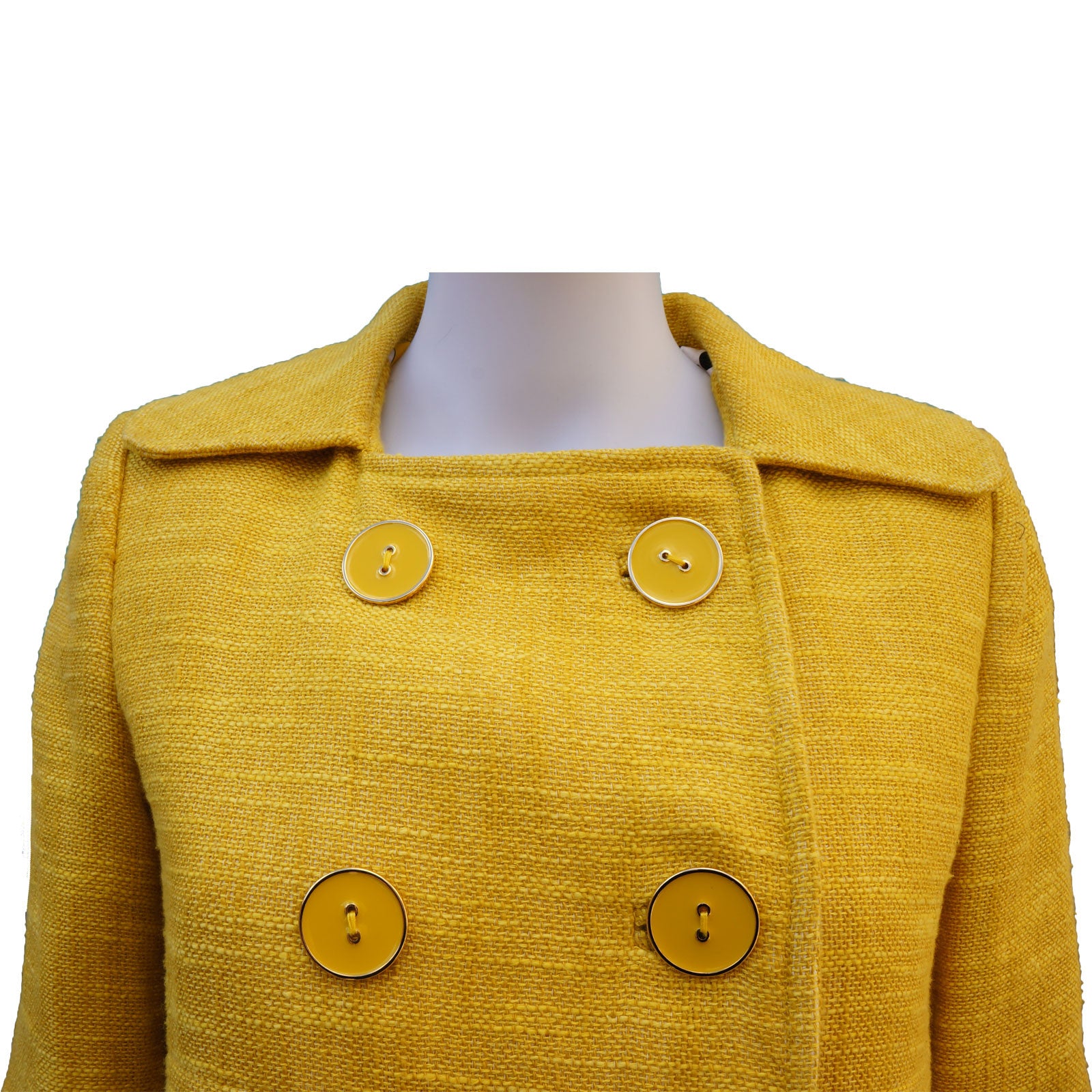 MILLY YELLOW TWEED CROPPED JACKET NEW WITH TAGS - leefluxury.com