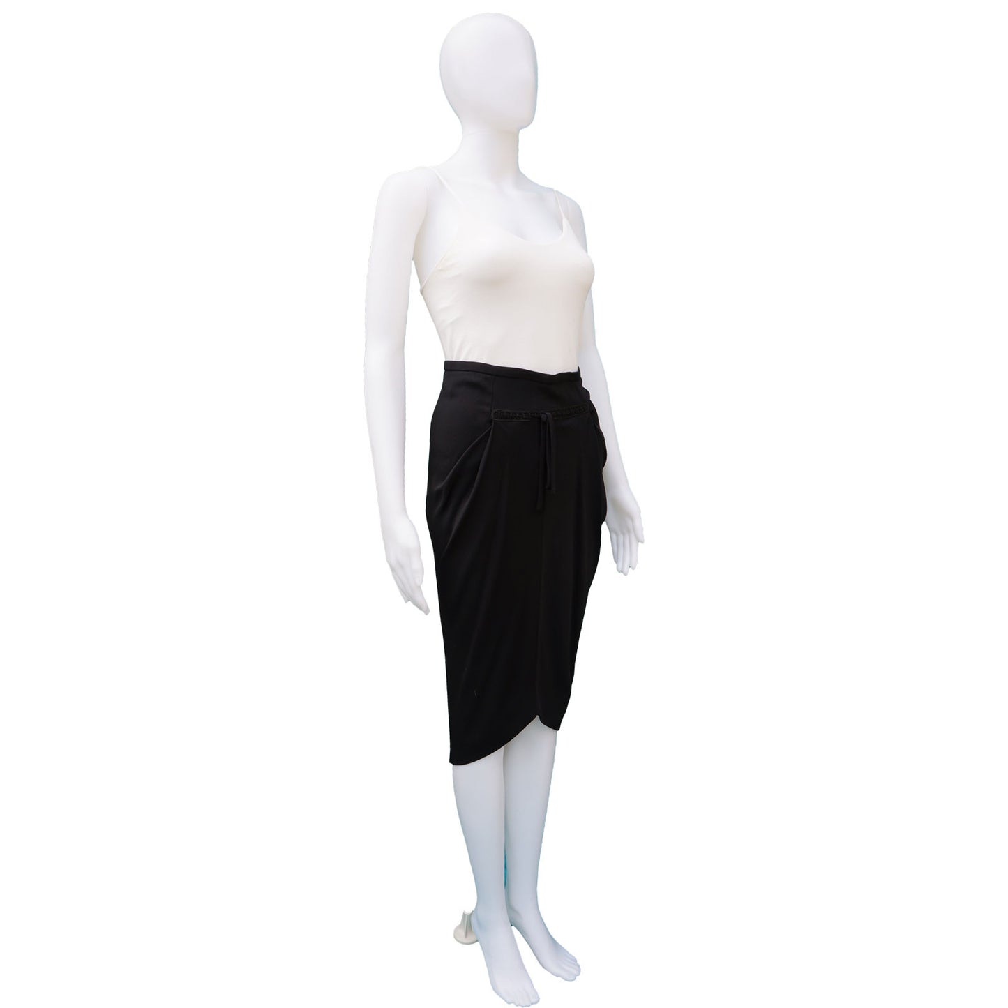 MOSCHINO ASYMMETRICAL JERSEY SKIRT - leefluxury.com