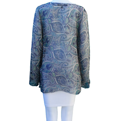 WINTER KATE BY NICOLE RITCHIE VINTAGE SHEER SILK TUNIC - leefluxury.com