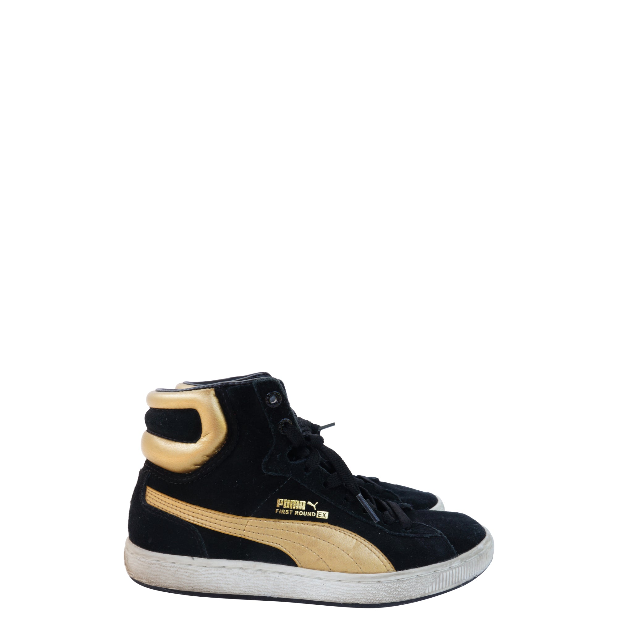 Puma high tops black best sale and gold